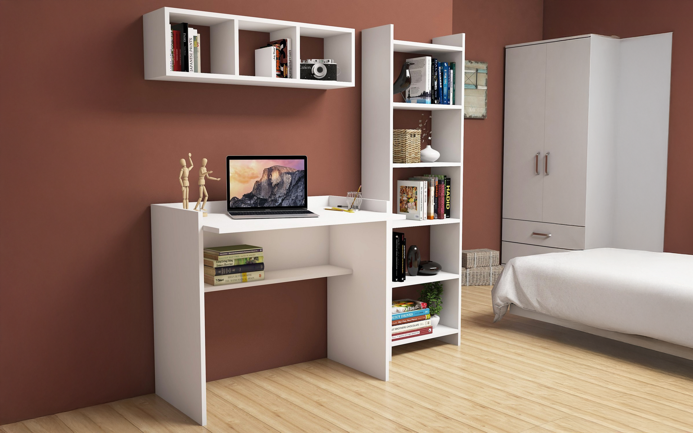 Set pentru birou Hera 1, alb  1